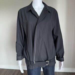 Rene Lezard Black Buckle Jacket By Botto Giuseppe & Figli